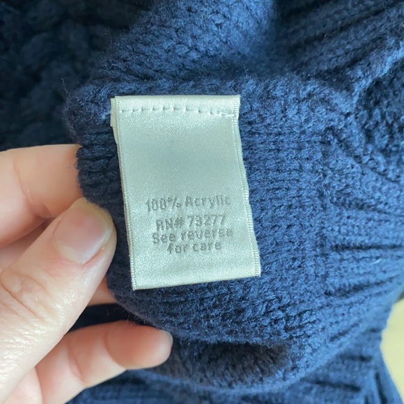 LC Lauren Conrad Navy Cable Knit Sweater - Picture 6 of 8